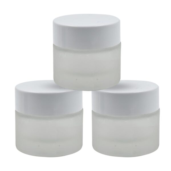 10 gm Clear Glass Jar White