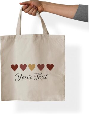 Cust. Canvas Bags with Branding 14"x10"x 6"