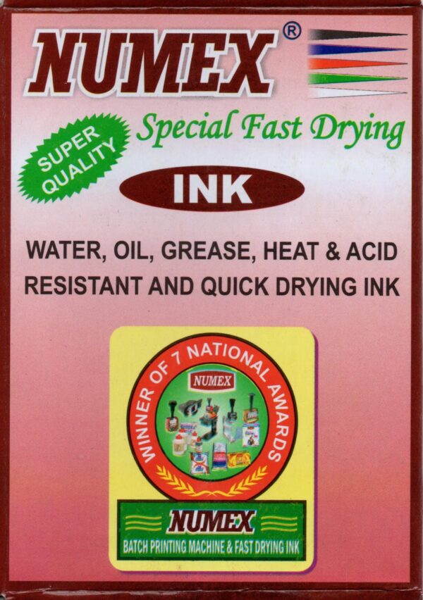 Numex 100ml Black Fast Drying Ink