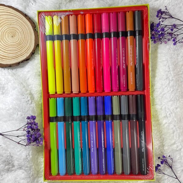 24 Shades Brush Pen Camlin